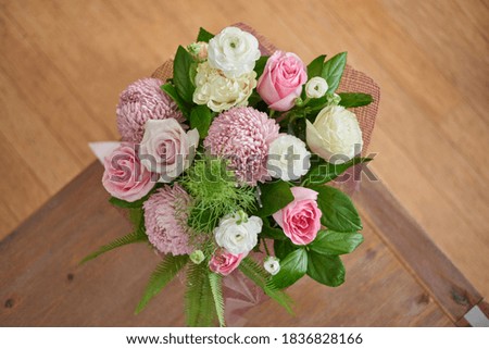 A studio photo of gift flowers