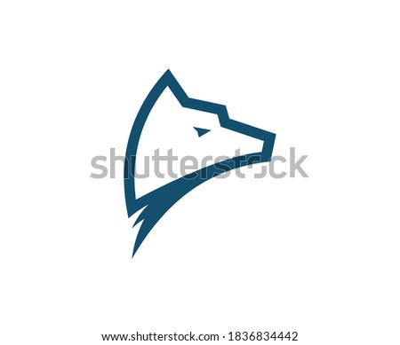 Wolf logo head vector icon 