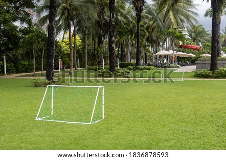 The pattern goal football field