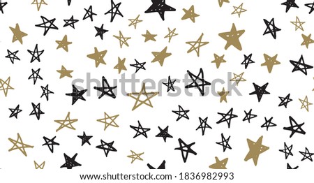 Stars set. Hand drawn doodle illustrations	