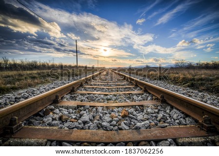 A photo of long railway track
