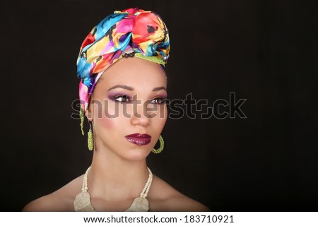 Beautiful Expressive African American Woman With Dramatic Lighting