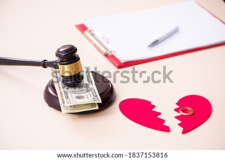 Young couple divorcing in alimony concept Royalty-Free Stock Photo #1837153816