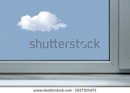 cloudy sky on windows background 