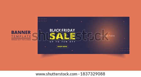 Black friday sale facebook timeline cover and web banner template