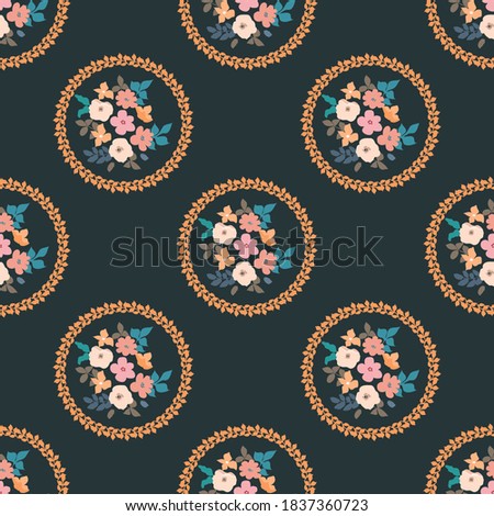 Pretty vintage feedsack pattern in small flowers. Millefleurs. Floral sweet seamless background for textile, fabric, covers, wallpapers, print, gift wrap, scrapbooking, quilting, decoupage.