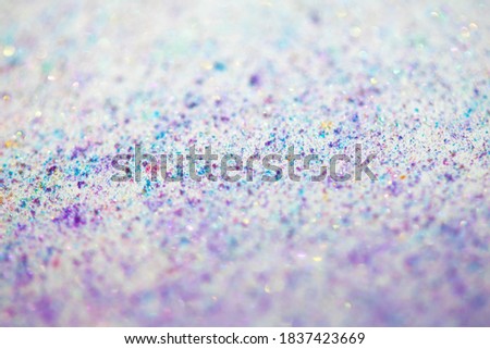 A Close Up of Mica Glitter with Bokeh For Background