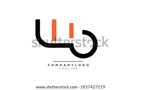 Alphabet letters Initials Monogram logo WB or BW