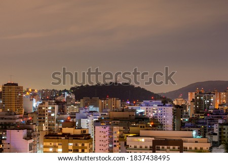 Night landscape in the city of Niterói, metropolitan region of the State of Rio de Janeiro, Brazil.