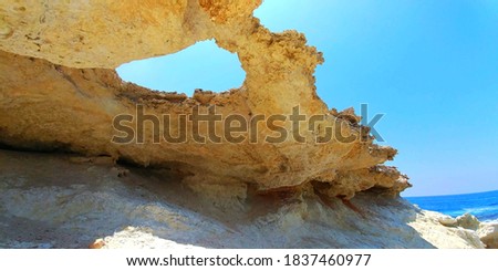 sea ​​caves along the coast in Cyprus in the city of Paphos