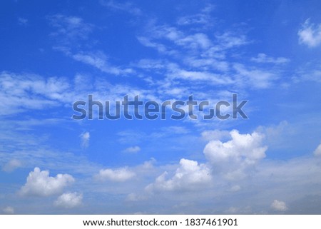 beautiful white clouds in blue sky