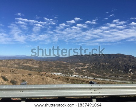 Cahuenga Pass Los Angeles California traffic mountain landscapes