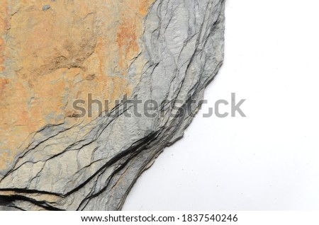 Isolated slap stone and stone texture on white background​