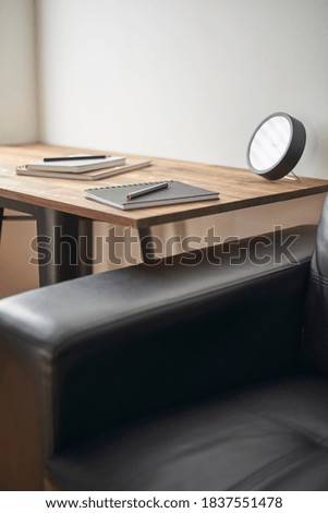 A photo of a office setup at home