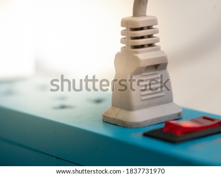 close up of a cable plug in a socket