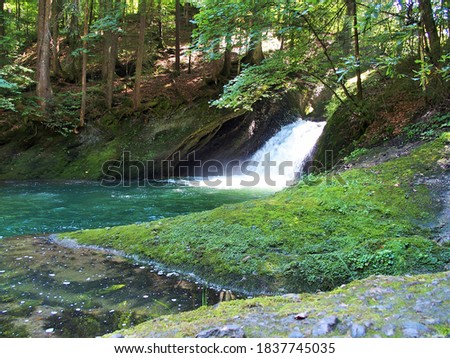 Waterfall in green, untouched nature