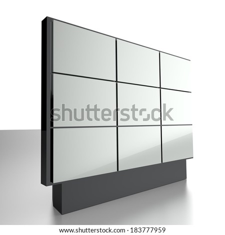 Display wall with blank screens