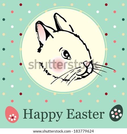 easter rabbit card