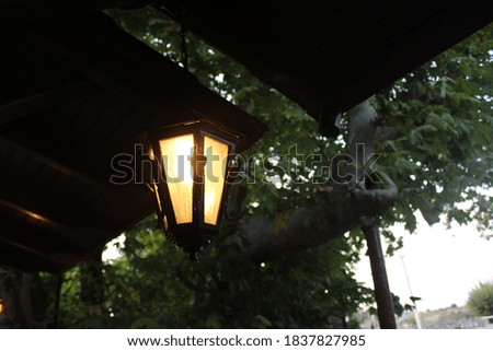 The lamp of the restaurant