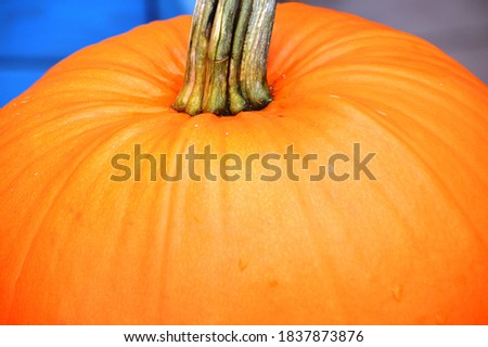 Large DIY pumpkin for Halloween.