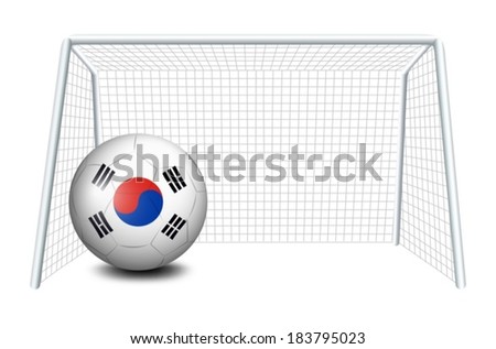 Illustration of the flag of South Korea on a white background
