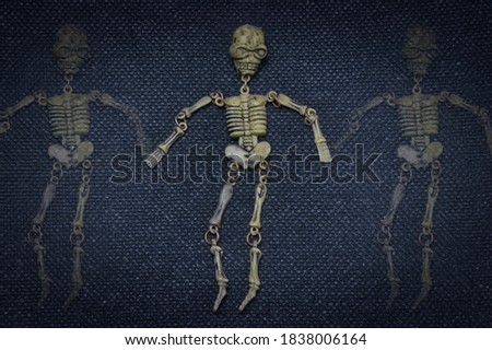 Halloween scary Skeleton background, trick or treat?