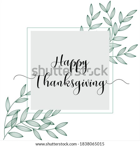 Happy thanksgiving lettering design vector 