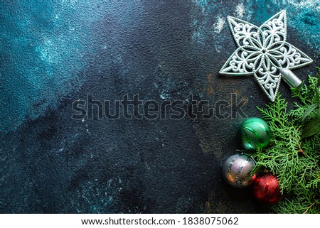 christmas background new year toys card or picture spruce and golden tinsel lights and festive atmosphere decoration