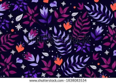 Abstract Flat Pattern Set Collection, Floral Pattern, Hand Draw Pattern design Vector