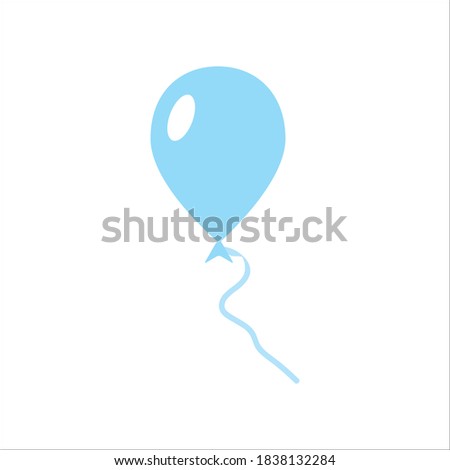 Balloon Flat Icon Color Design Vector Template Illustration