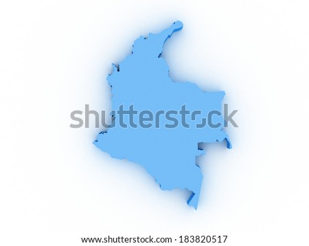 3d Map of Colombia