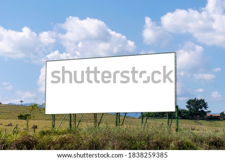 billboard installed in rural area