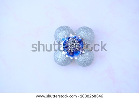 christmas and new year decorations on white background and space for text christmas holiday concept