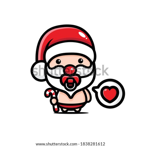 cute baby santa claus vector design