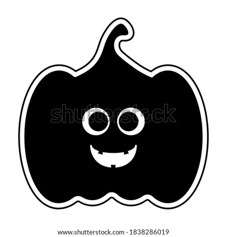 Happy halloween pumpkin icon. Halloween season- Vector