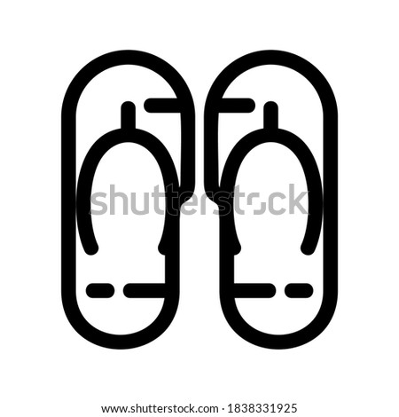 flip flops icon or logo isolated sign symbol vector illustration - high quality black style vector icons
