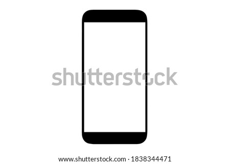 frame smartphone with blank white screen, Mockup phone for visual ui app demonstration, You can use this smartphone mockup for portfolio or design presentation or ad campaign.