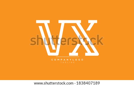 VX abstract initials monogram letter text alphabet logo design