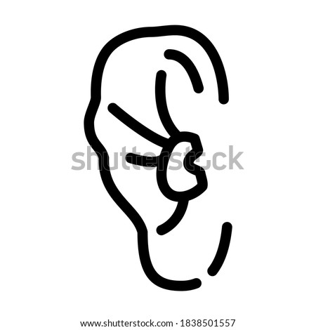 broken wrestler boxer ear line icon vector. broken wrestler boxer ear sign. isolated contour symbol black illustration