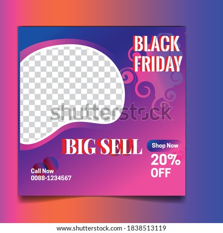 black Friday social media template and banner