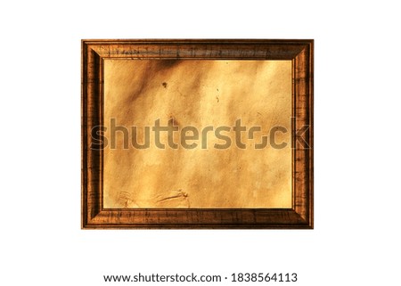 old vintage painting isolated on white background