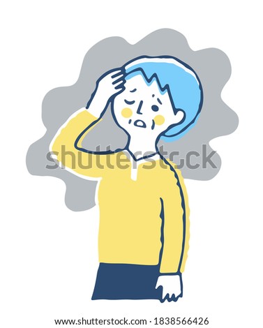 Middle-aged woman suffering from headache