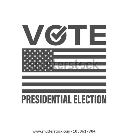 presidential election vote 2020 us. american voting. voter choise voise sign. america president ballot emblem. united states government  poll white background  november 3