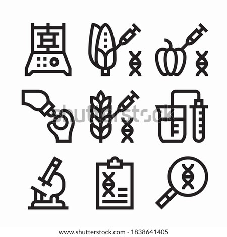 Simple Set Biotechnology Vector line Icons
