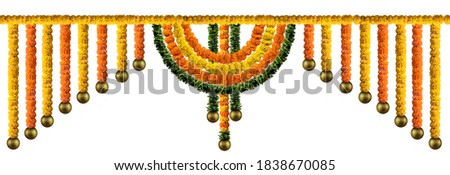 Indian festive decoration, Indian festival garland Royalty-Free Stock Photo #1838670085