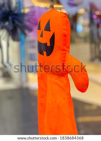 Orange jack o lantern halloween symbol for party decoration 