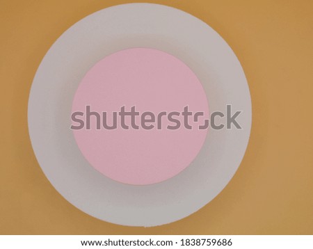 round shape. Pastel-colored display composition for background  For advertising work  And promoting products
