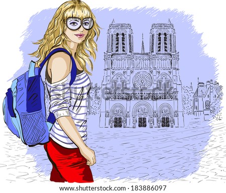fashion girl in Paris 