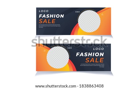 fashion sale facebook cover web banner template