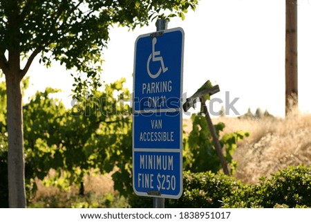 Handicap sign with beautiful surroundings